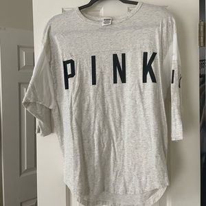 PINK three quarter sleeve shirt